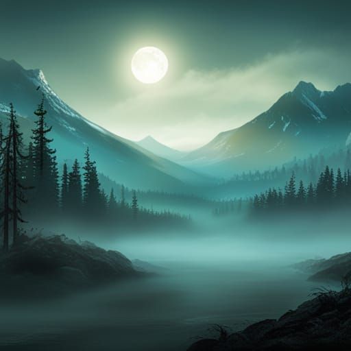 misty forest