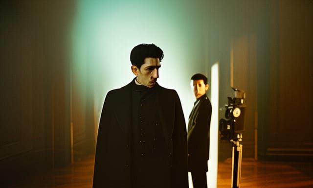 Dast Malchian in a movie about Franz Kafka. Recorded on Arriflex 775, 65mm film, 28mm Zeiss, Fuji velvia 50 asa. Hyperre...