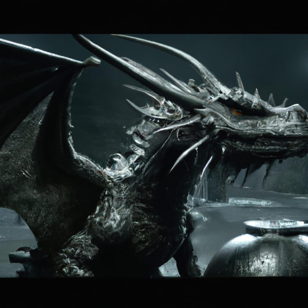 Crystal Dragon Sculpture: Fantasy 3D Model