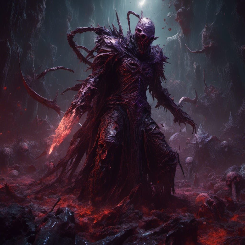 Knight Battles Cthulhu in Macabre Dark Fantasy