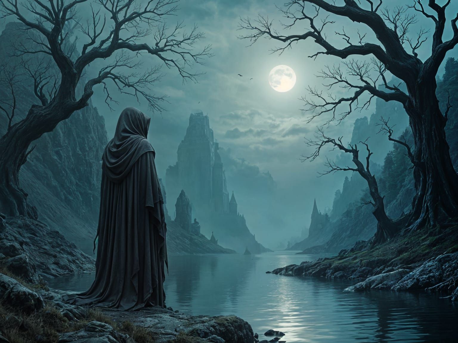The Valley of Forgotten Apostates in Haunting Landscape Art