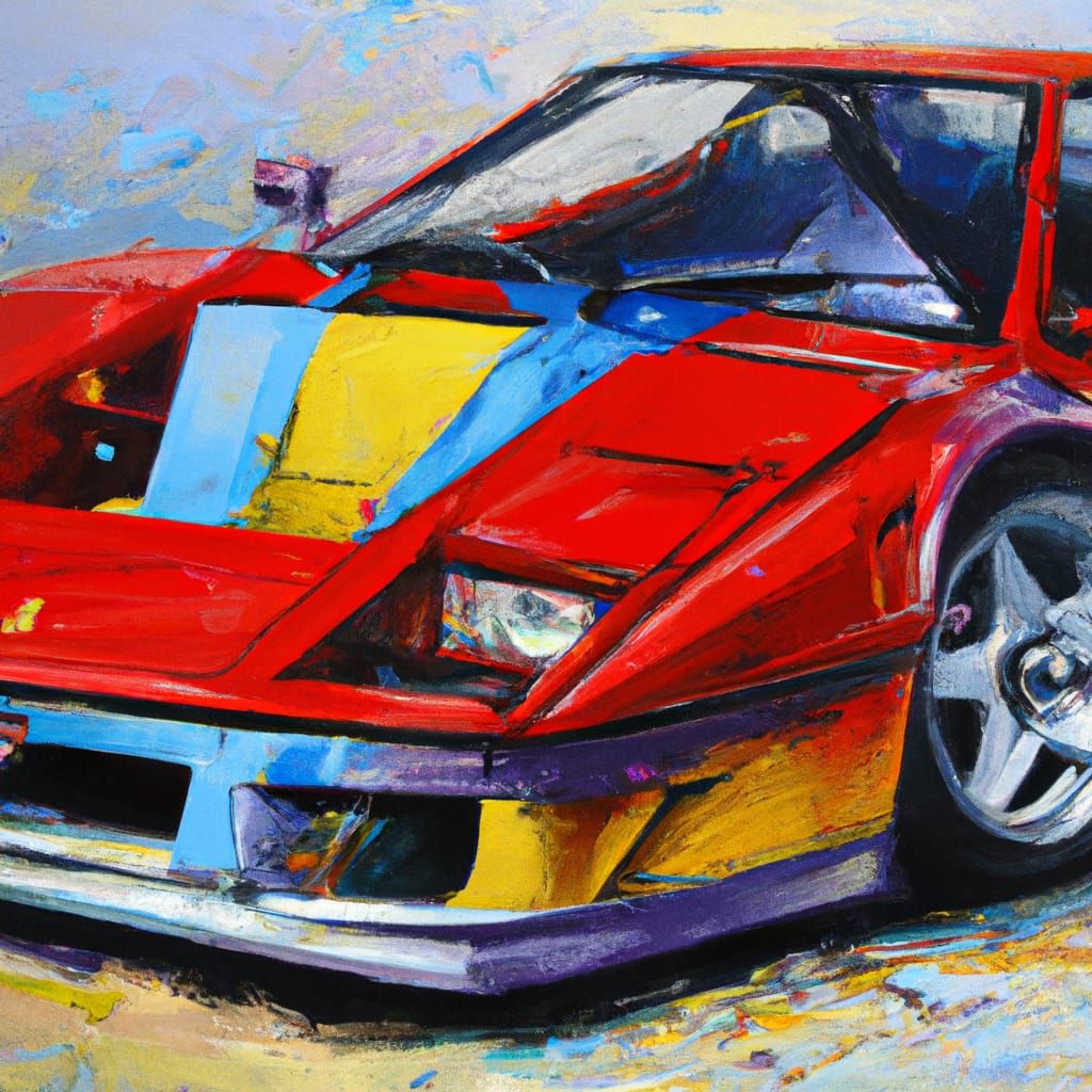 Ferrari f40 splash art