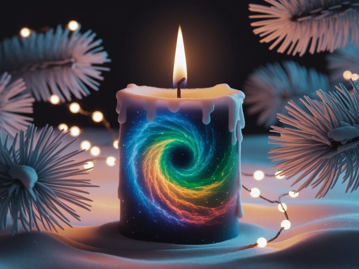 Galaxy Candle in Whimsical Realism