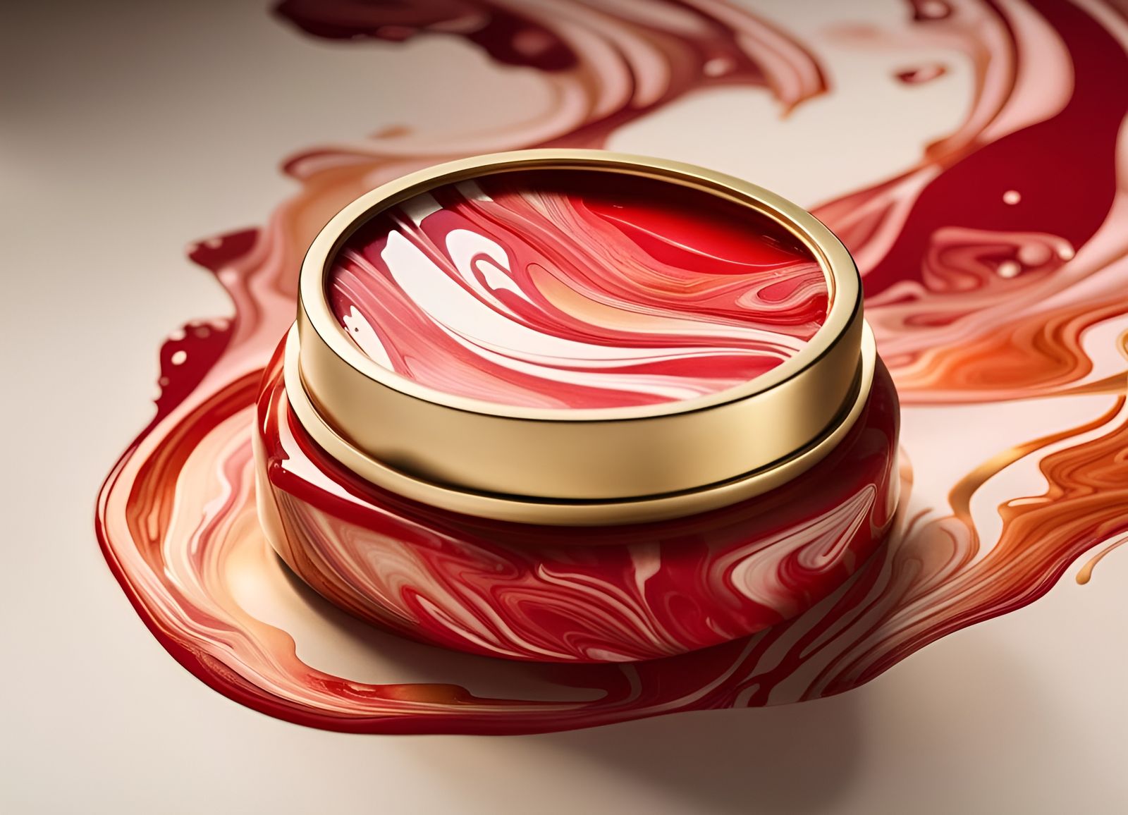 Crimson Cream Healing Salve in Marbling Artwork