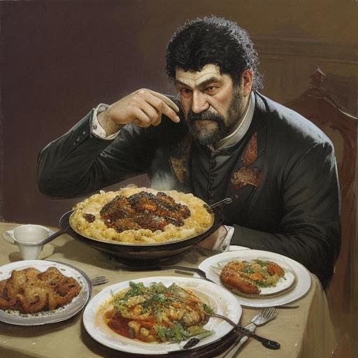 Slugs Flee Hedgehog Dinner: Repin and Korovin Style