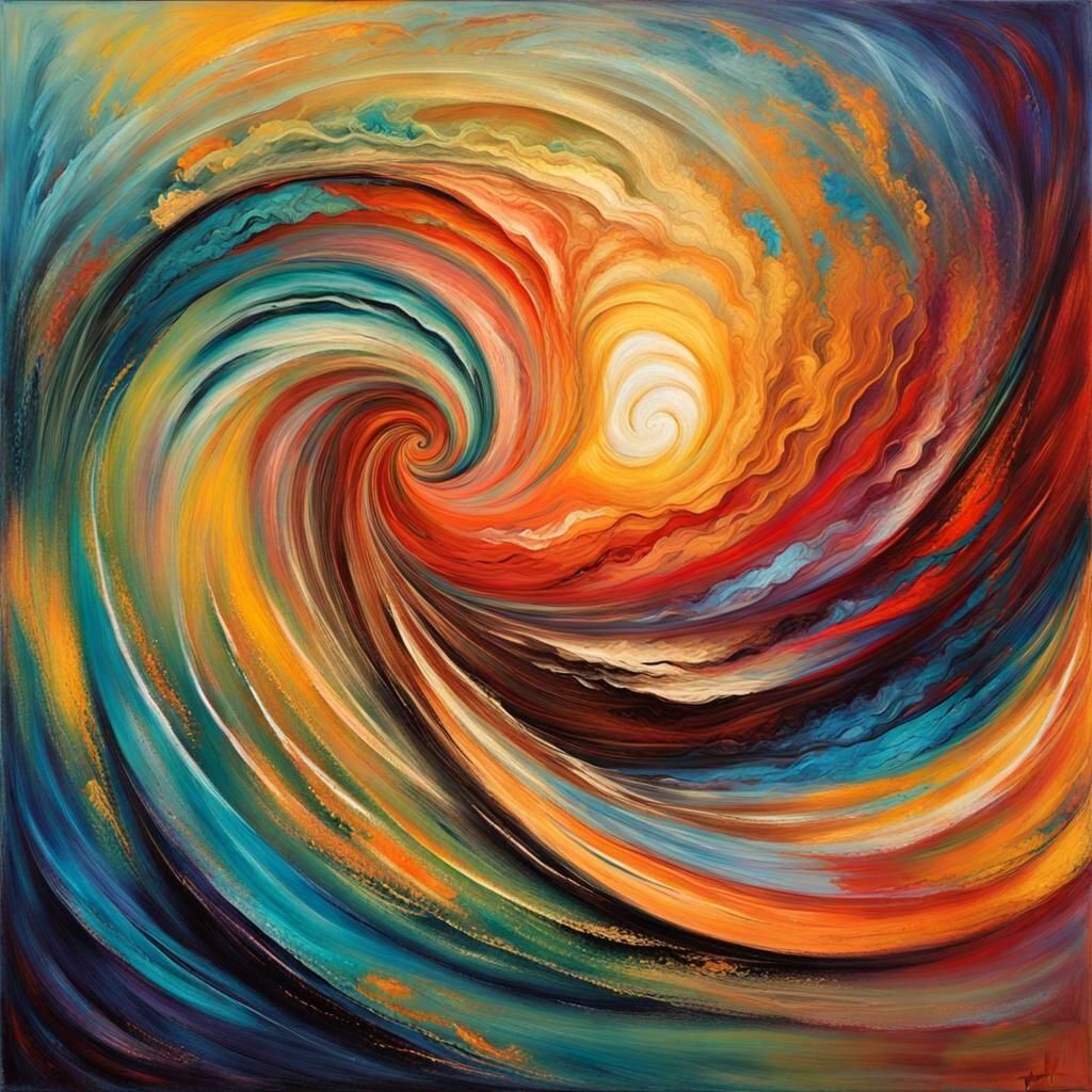 Ecstatic Swirling Abstract Expressionism