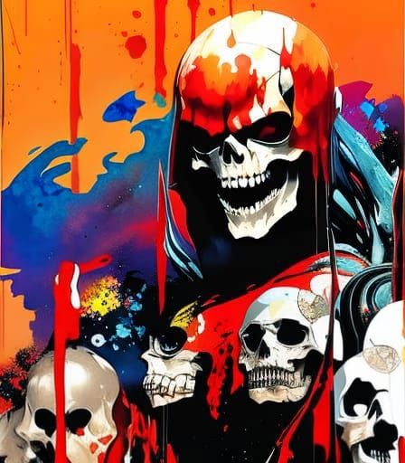 Splatterhouse Rick Skull Mask: Fantasy Manga Art