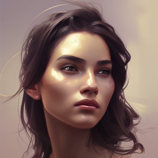 Detailed Portrait of a Latina in Digital Art Style