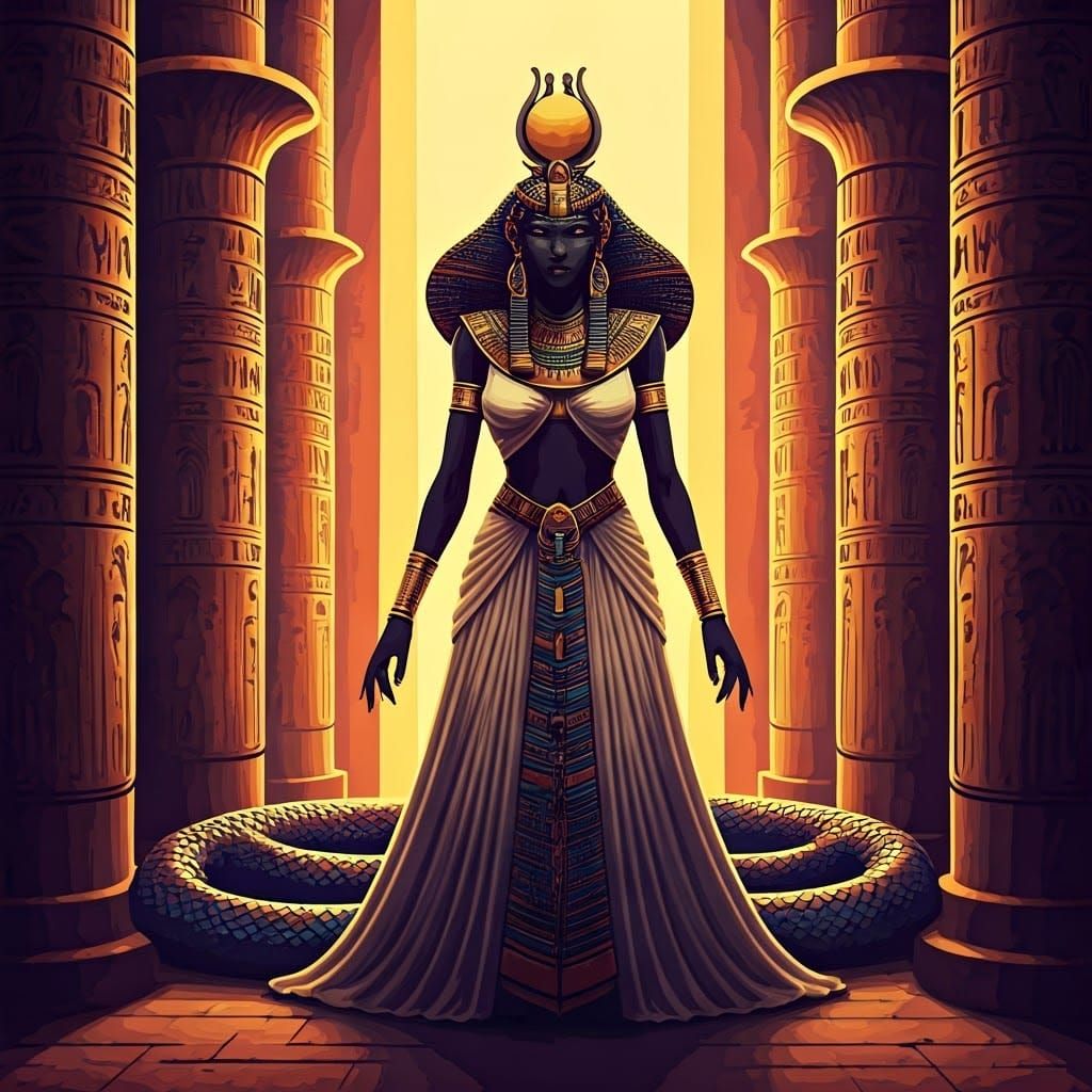 Ancient Egyptian Goddess (Half Woman/Half Snake)