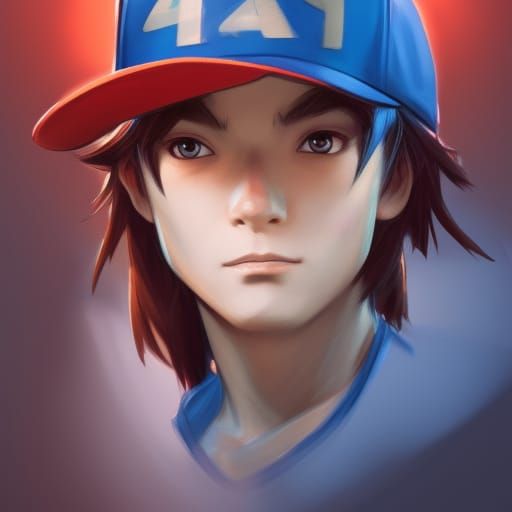 Ash Ketchum Portrait in Artstation Style