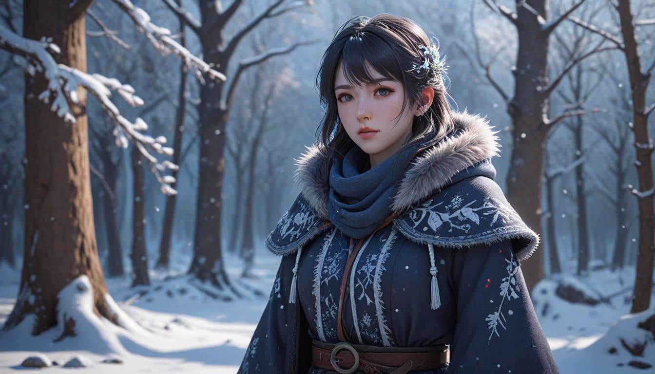 Winter Memory in 3D Anime Style