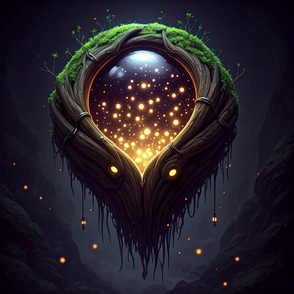 Ethereal Being Radiating Light as Dark Fantasy Art