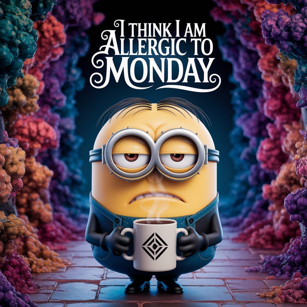 This image features a Minion, a popular animated character, ...