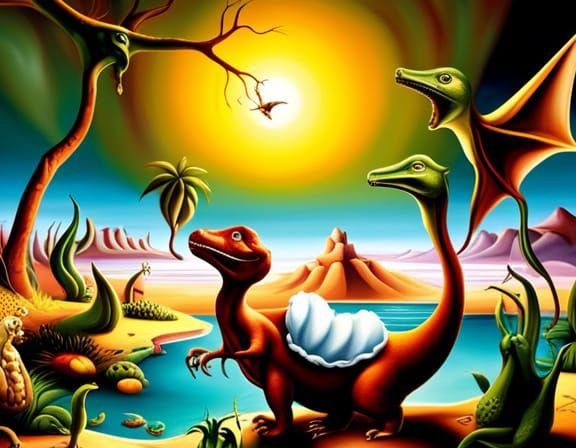 Other worldly conjoined dinosaurs