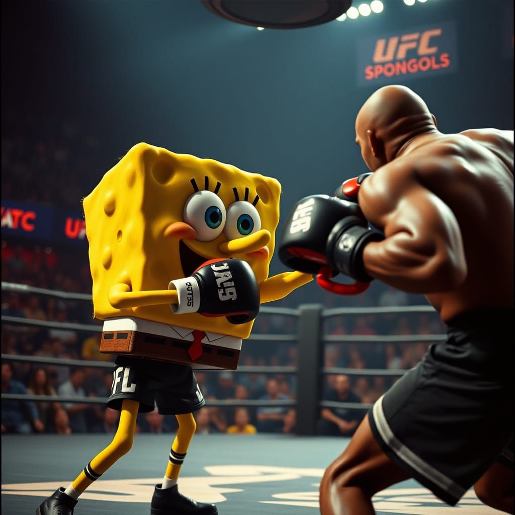 SpongeBob SquarePants in a Cinematic UFC Fight