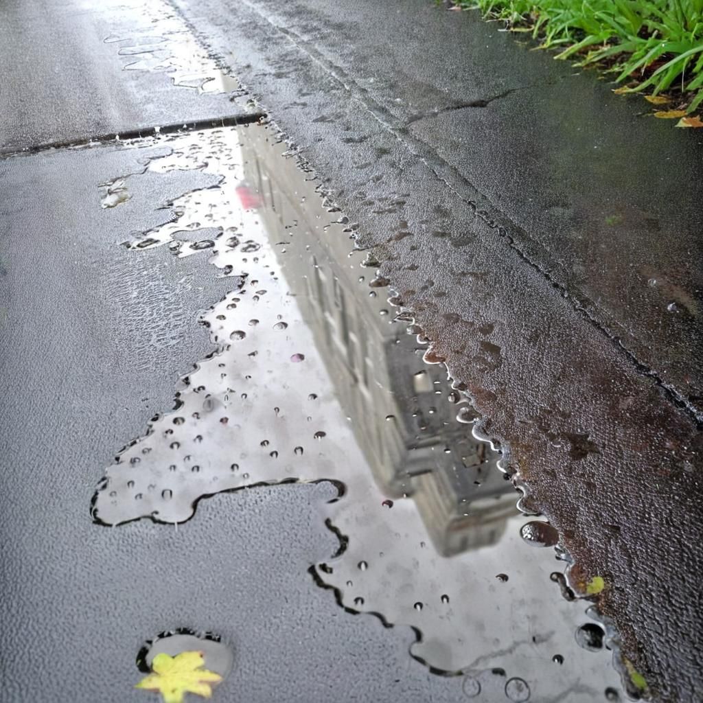 Puddles Gathering Rain