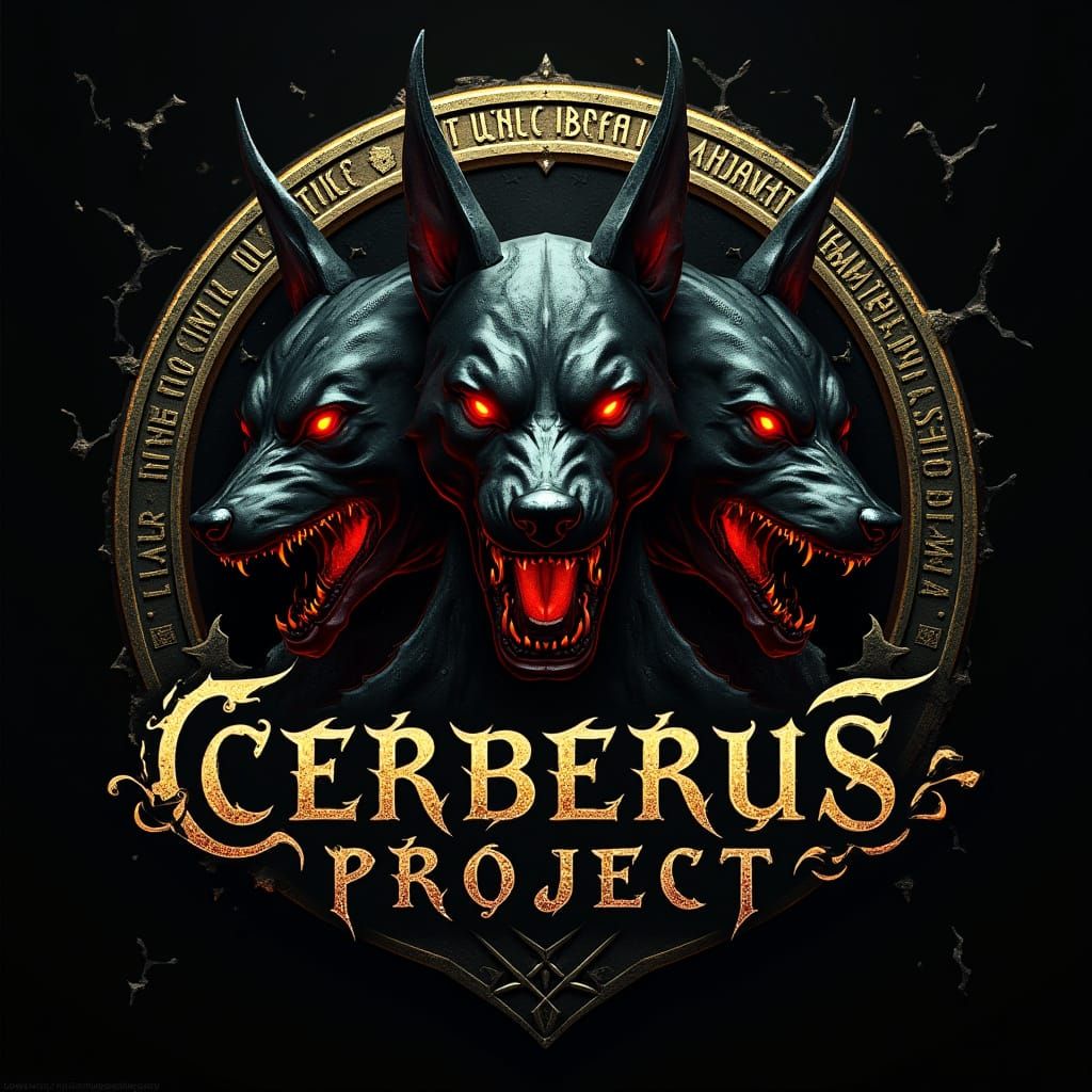 Cerberus Project Logo in Gothic-Tech Style