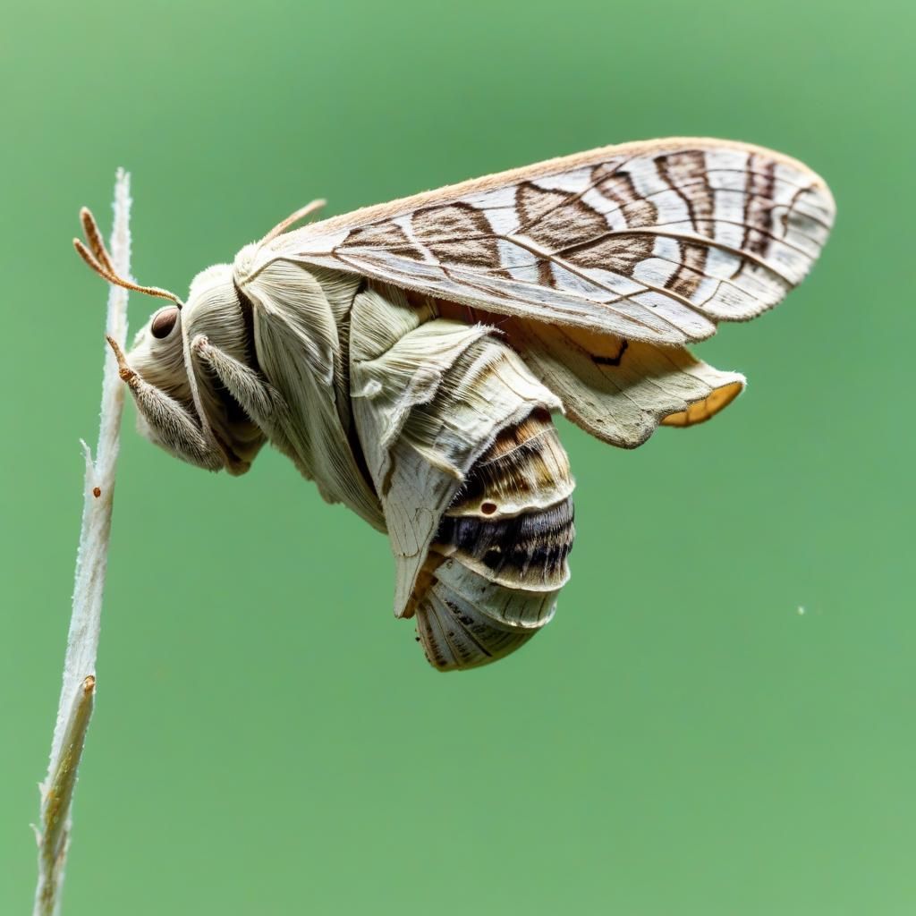 Moth Emerging from Chrysalis