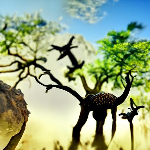 African Savannah: Prehistoric Flyers in 8K Landscape