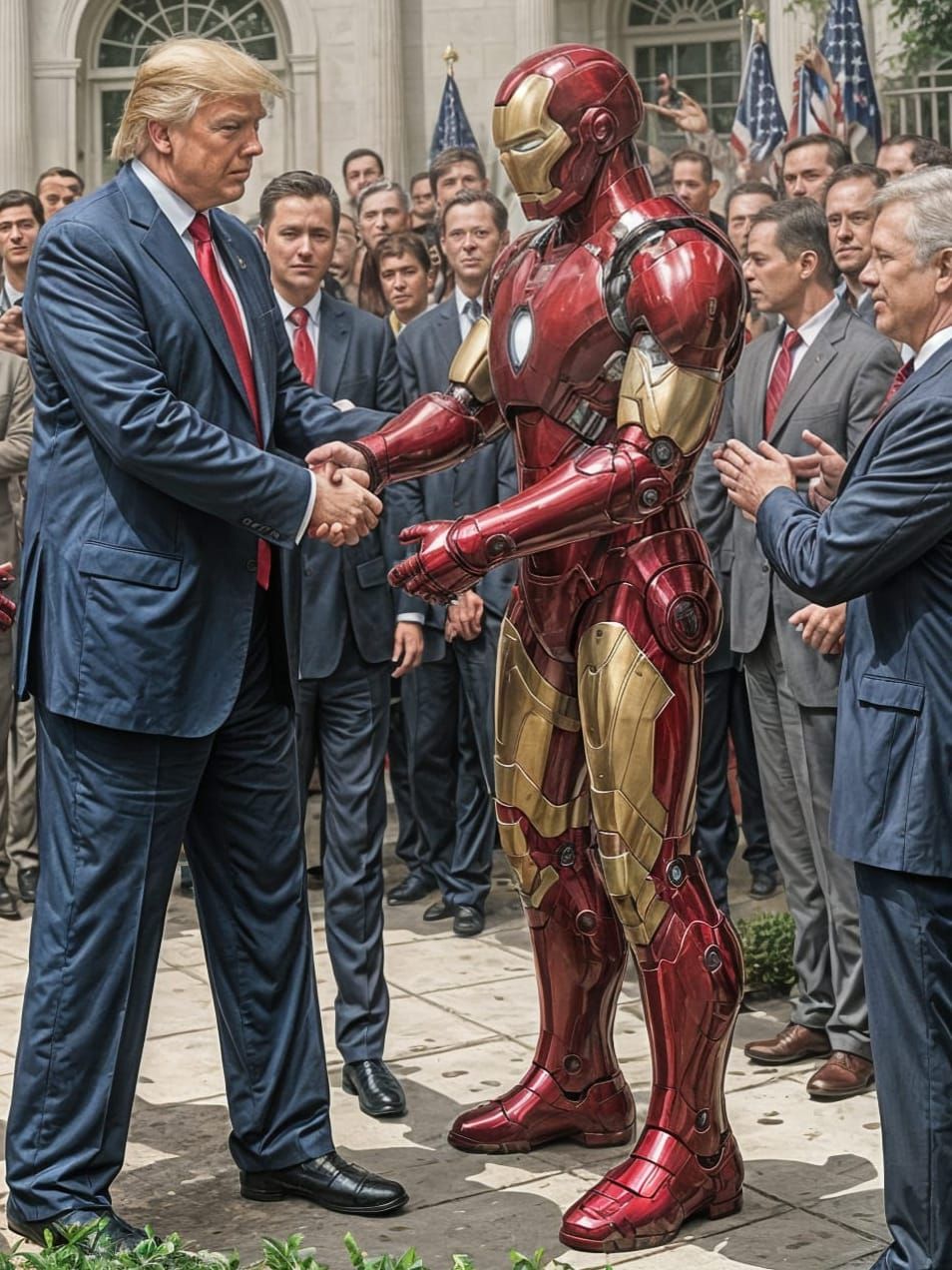 Iron Man, Captain America, and Trump: Comic Book Art