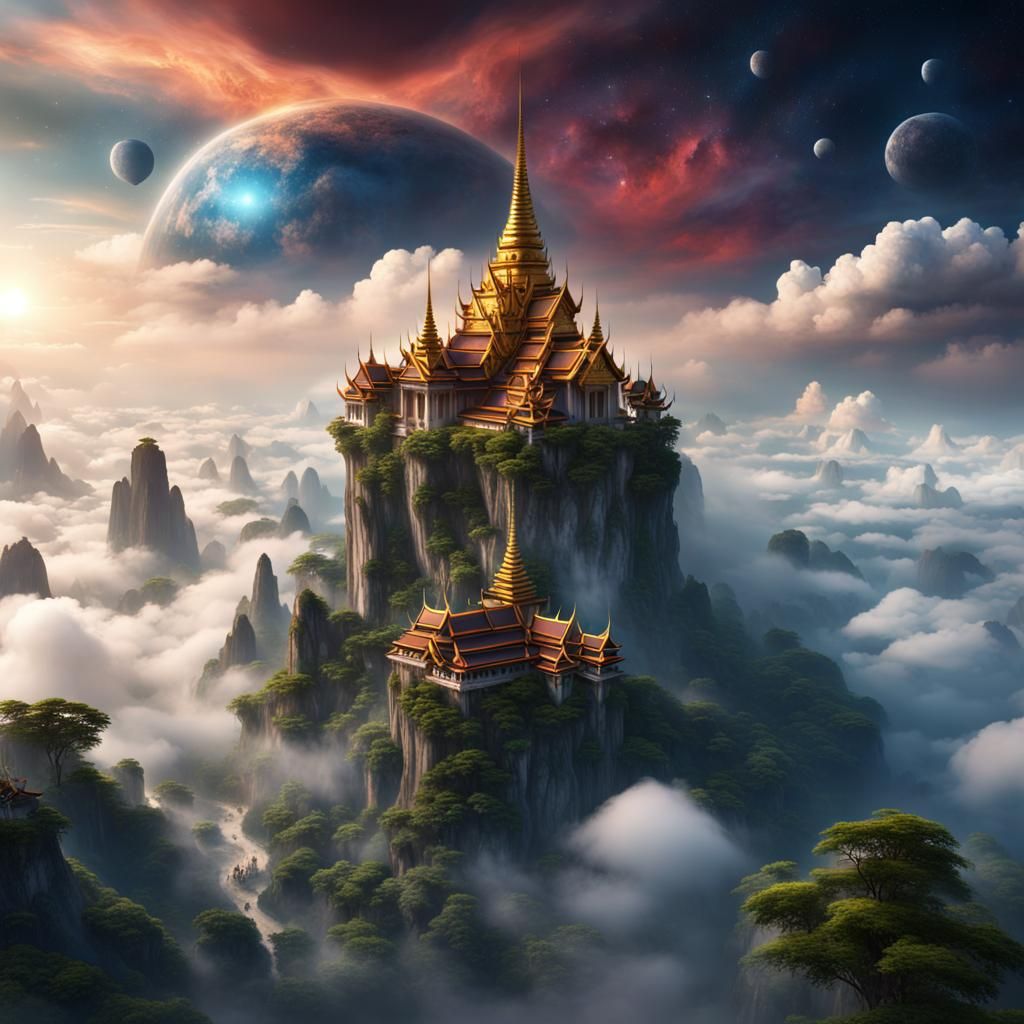 Thai Kingdom in the Clouds: Fantasy Concept Art