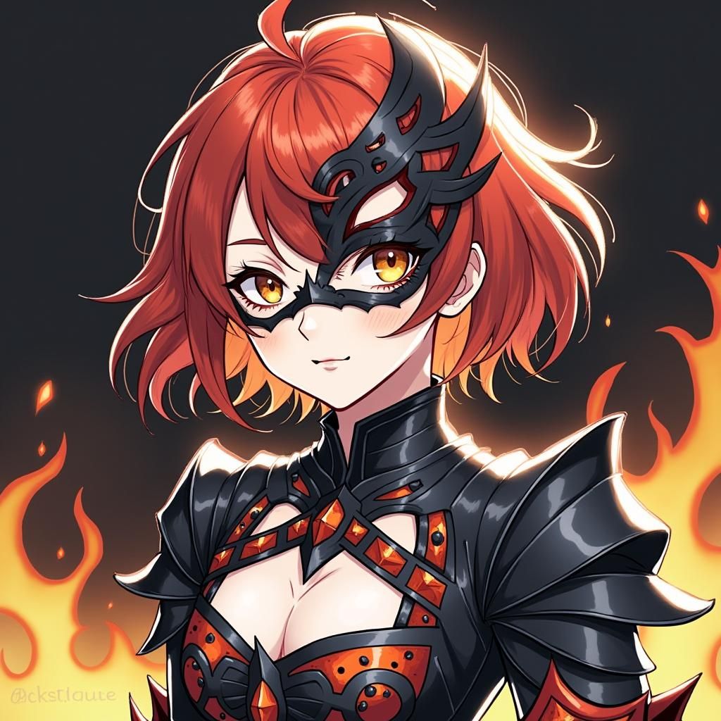 Masked Woman Portrait