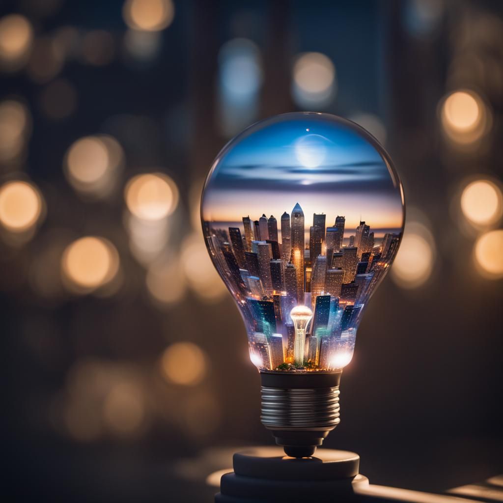 City in a Light Bulb: Professional Photography