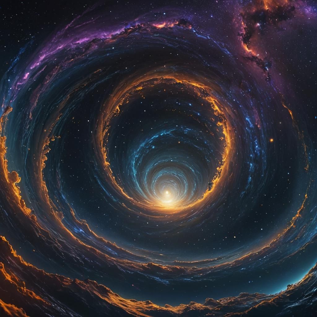 Cosmic Ocean Vortex in Space as Matte Painting
