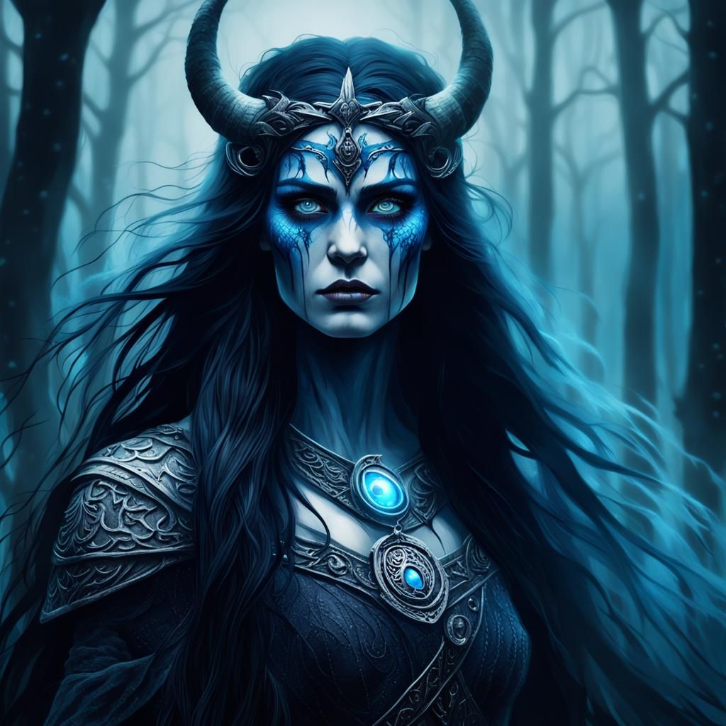 Hel: Viking Goddess of Death in Dark Fantasy Art