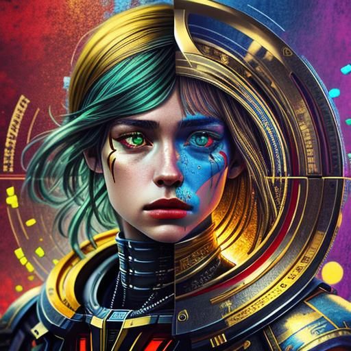 Photorealistic 3D "Tochter aus Elysium" in Vibrant Colors