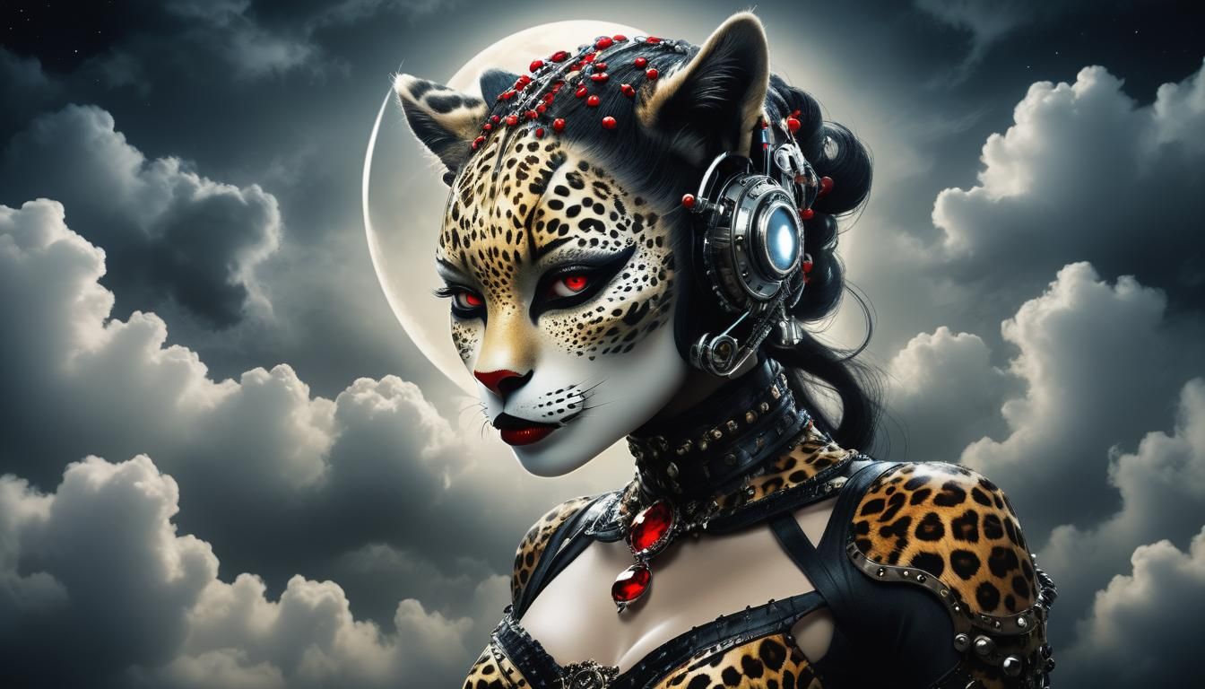 Cyborg Leopard Transformation in Royo/Kehoe Style