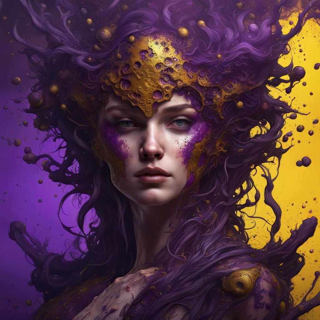 Ink Splatter as Dark Fantasy Concept Art