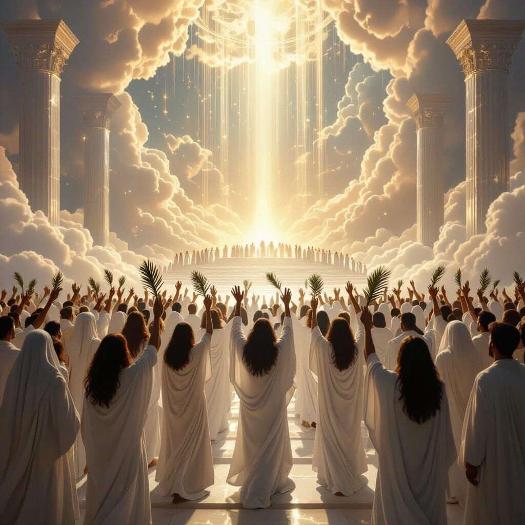 Heavenly Multitude Before Throne of Light