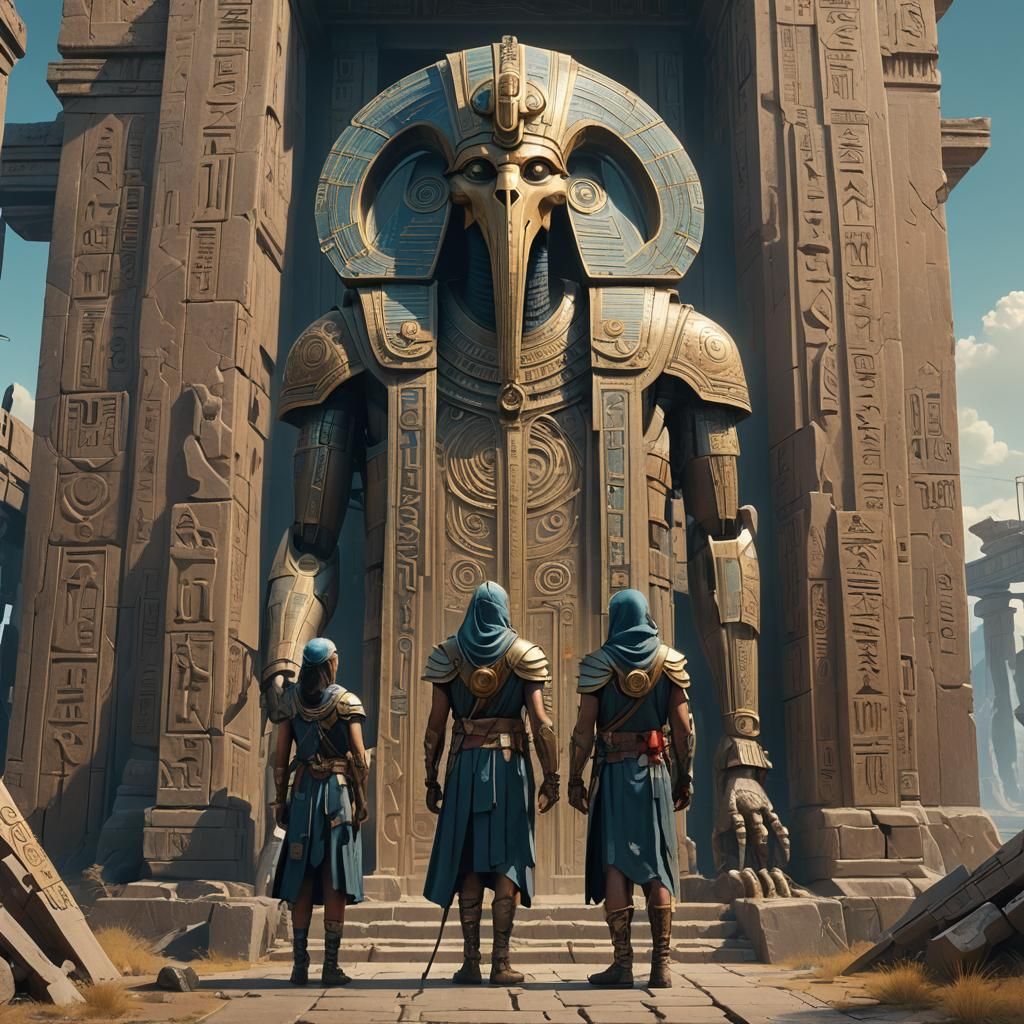 Thoth and Athena in Digital Matte Painting
