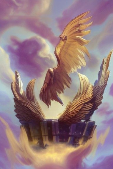 Baroque Griffin Airship in Dark Fantasy Style