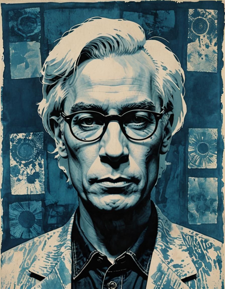 Groovy Pop Art Portrait in Warhol Style