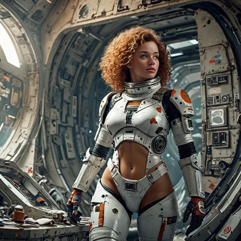 Retro Sci-Fi Spacesuit Warrior Magazine Cover