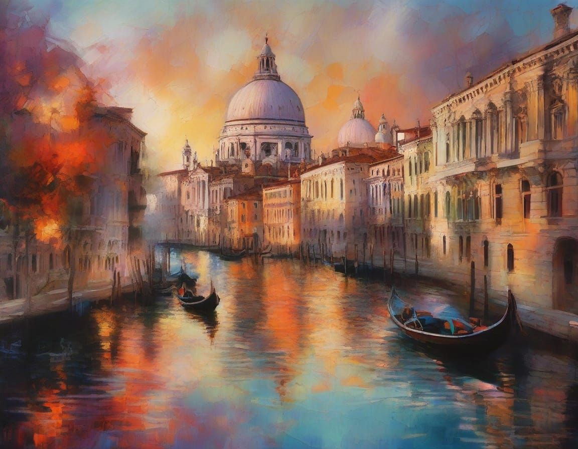 Grand Canal in Venice,  Santa Maria della Salute