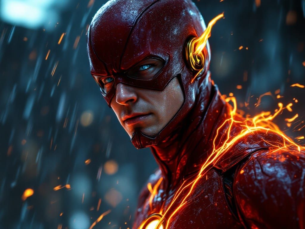 The Flash in a Dynamic Nighttime Portrait