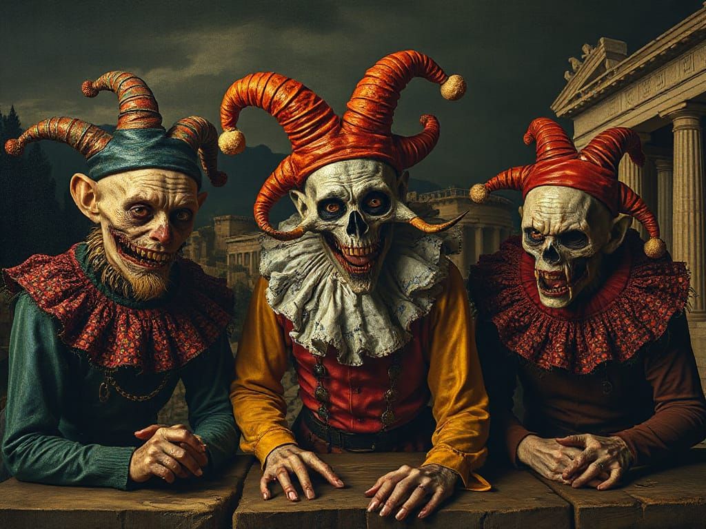 DISTINGUISHED GENTLEMEN IN CONTEMPLATION ABOUT THE MEANING O...