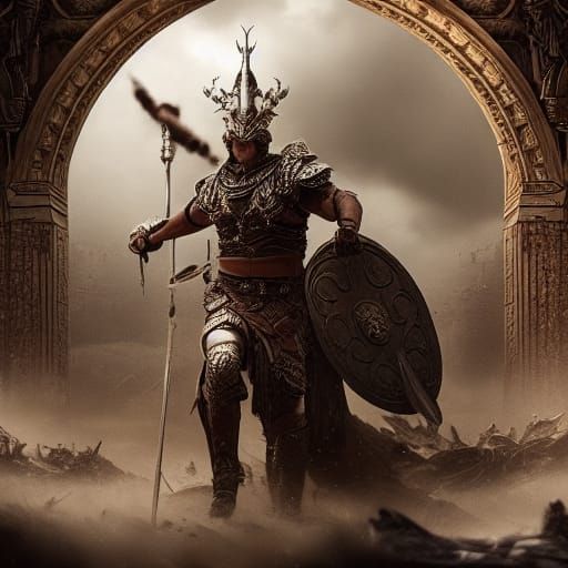 Epic Warrior Prince in Digital Matte Painting