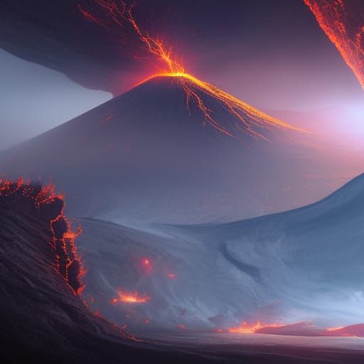 Volcanic World: Deep Color Fantasy Concept Art