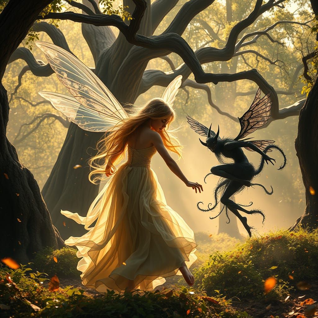 Fairy Battle in Enchanted Woods