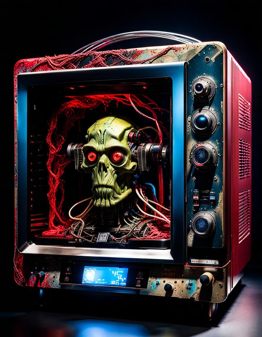 Spooky Cyborg Microwave Oven
