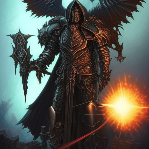 Gothic Death Knight in Demonic Armor