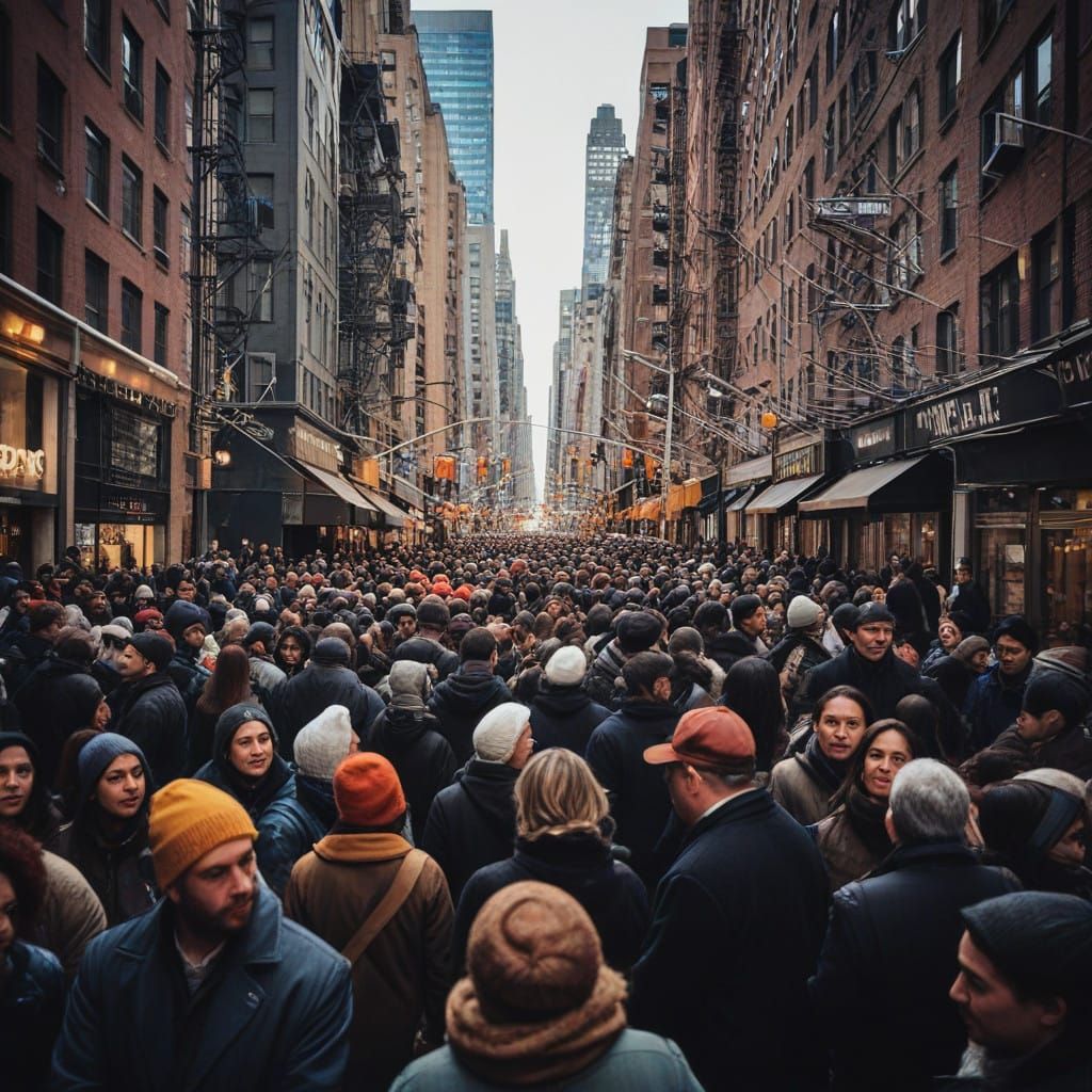 Vibrant New York City Nightlife in Kaleidoscopic Colors