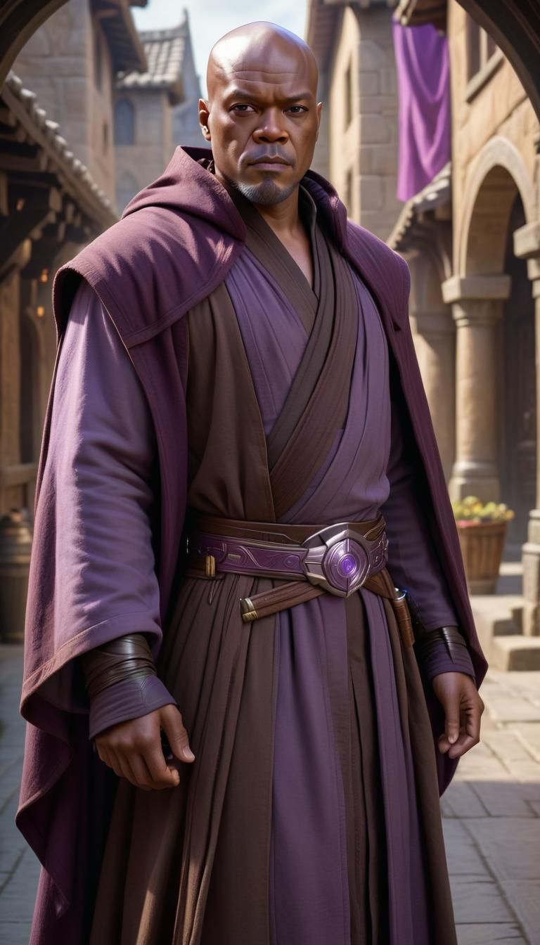 Medieval Jedi Master in Warcraft Style