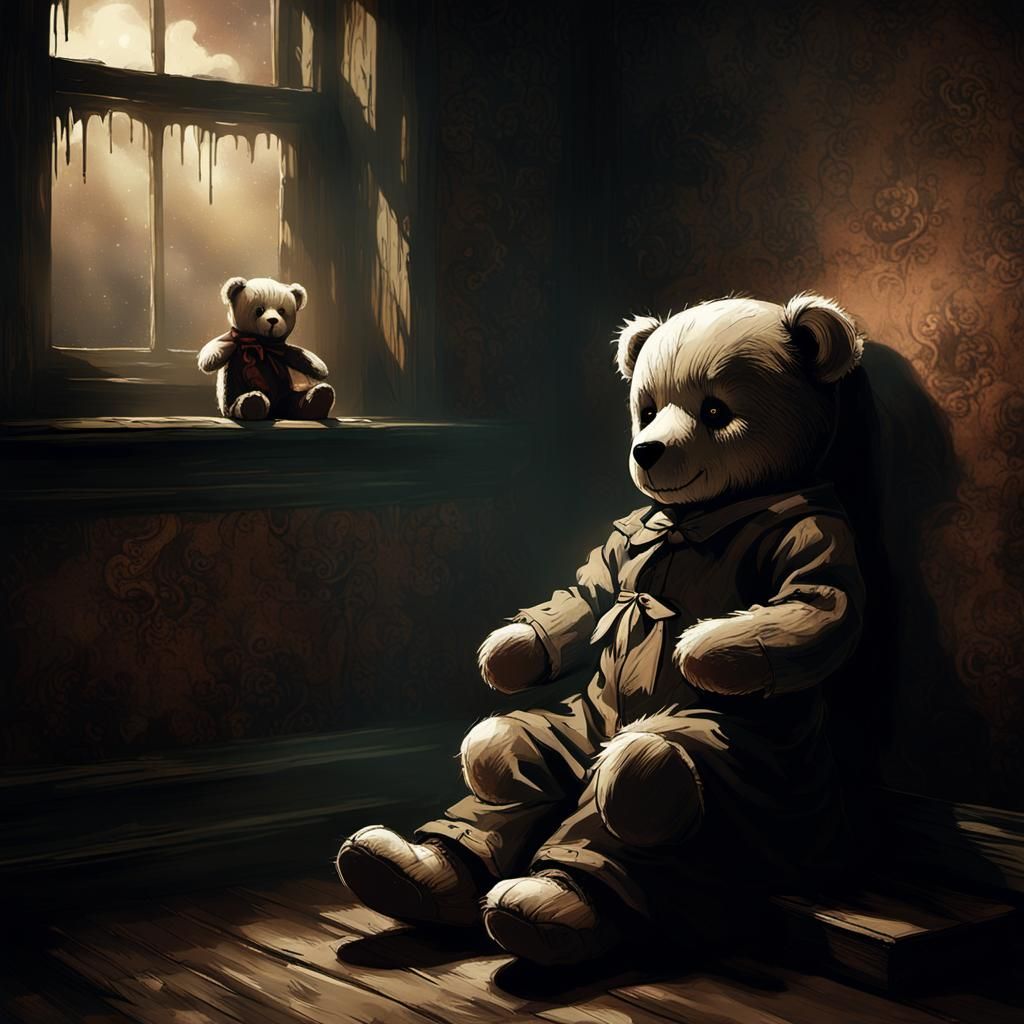 Eerie Nursery Scene in Moody Lighting