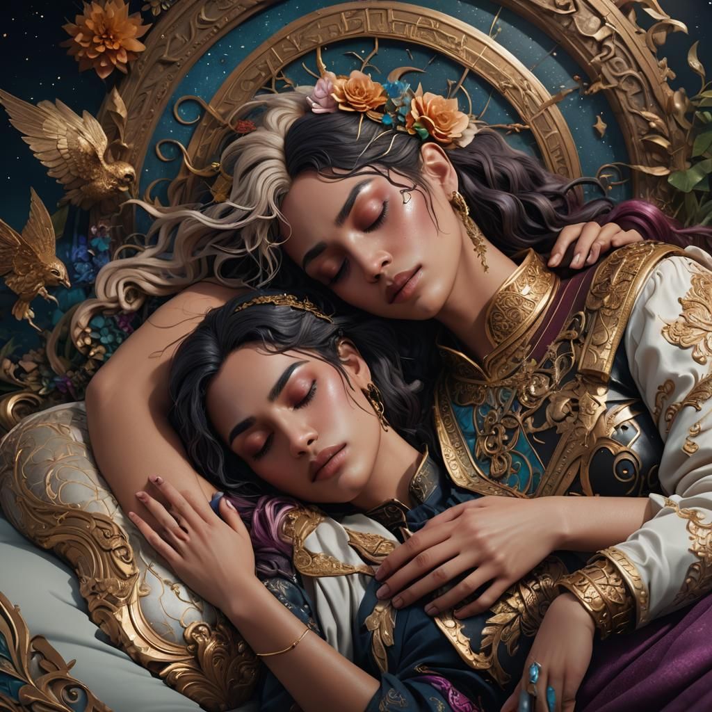 Transgender Woman and Boyfriend in Detailed Fantasy Art