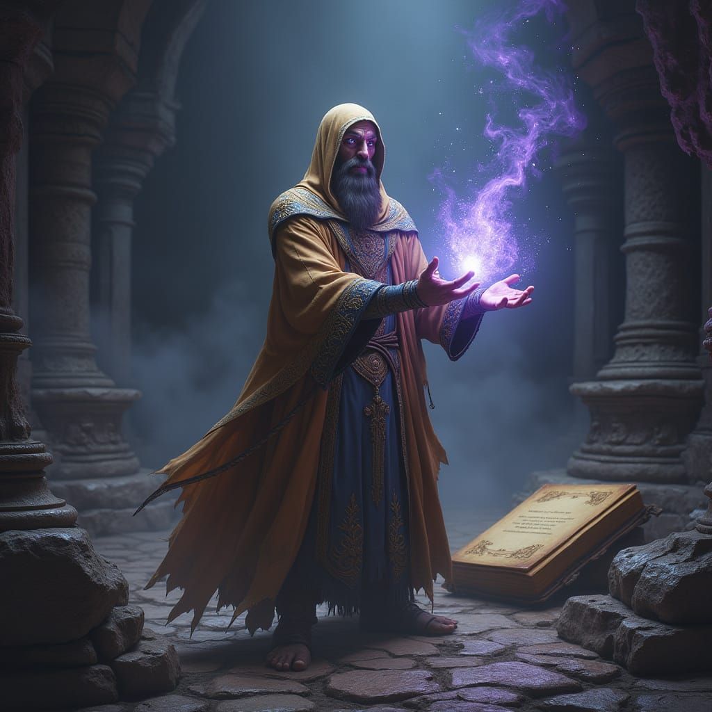 Ethereal Altmer Necromancer in Earthy Hues